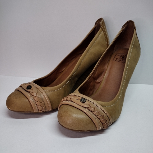 Lucky Brand "Grace" leather wedges shoes size 10M - Picture 3 of 11